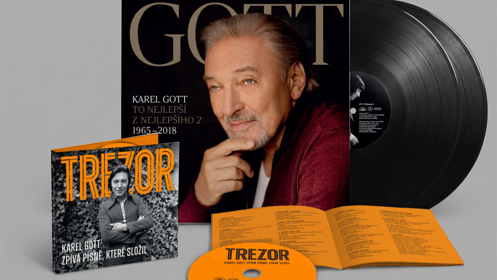 Karel Gott v dvoch podobách: Supraphon vydáva hitový dvojvinyl aj autorskú kolekciu Trezor