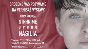 Vernisáž Bara Podola: Strhnime oponu násilia predstavuje odvahu