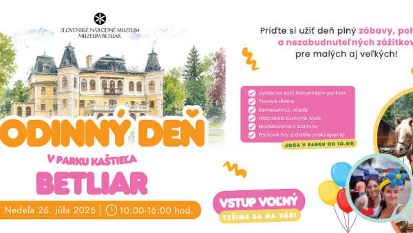 Múzeum Betliar - Rodinný deň v parku Kaštieľa Betliar