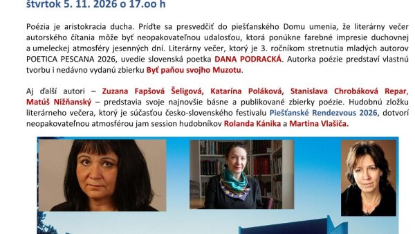 POETICA PESCANA 2026 literárne soirée