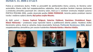 POETICA PESCANA 2026 literárne soirée
