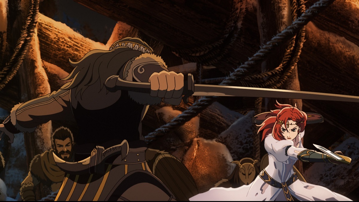 záber z filmu Pán prsteňov: Vojna Rohirov