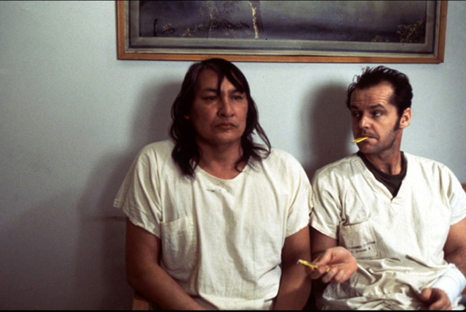 záber z filmu Prelet nad kukučím hniezdom