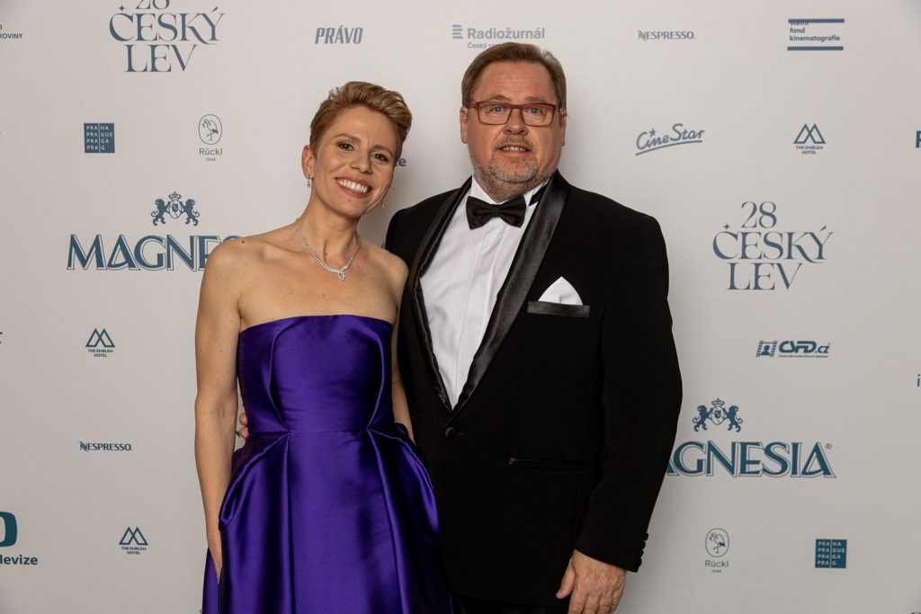Václav Kopta a Petra Křížková na udeľovaní 28. ročníka cien Český lev.