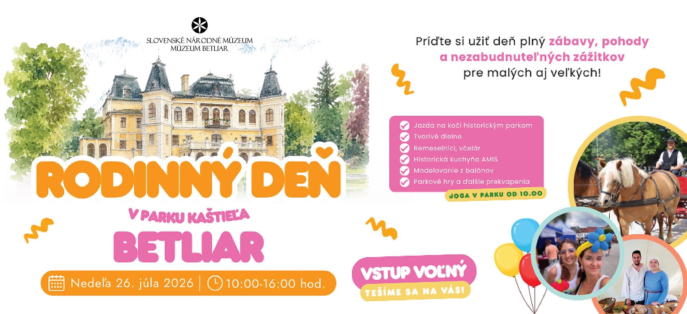 Rodinný deň v parku Kaštieľa Betliar