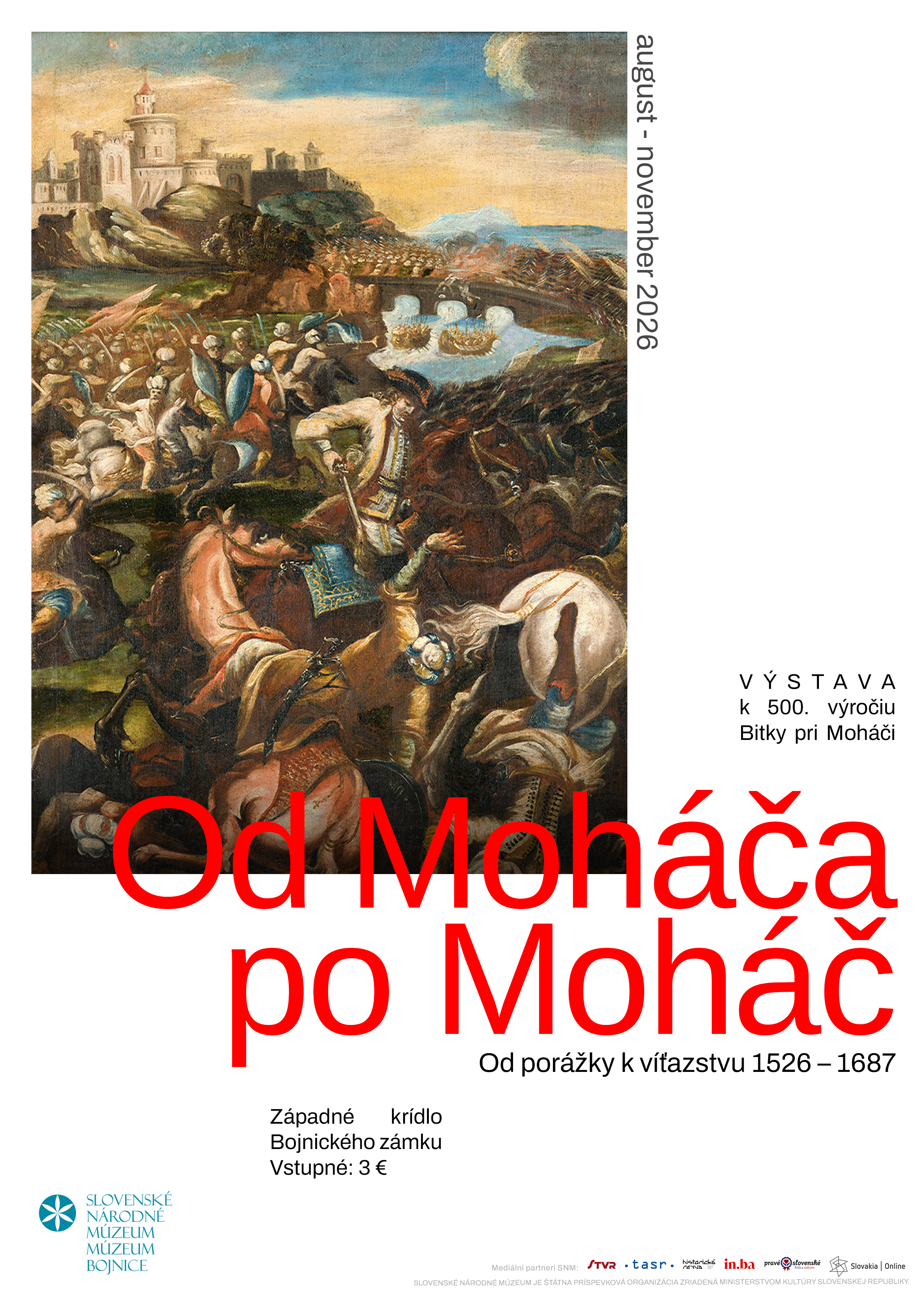 Plagát k podujatiu s názvom Od Moháča po Moháč. Obrázok na plagáte zobrazuje bitku pri Moháči.